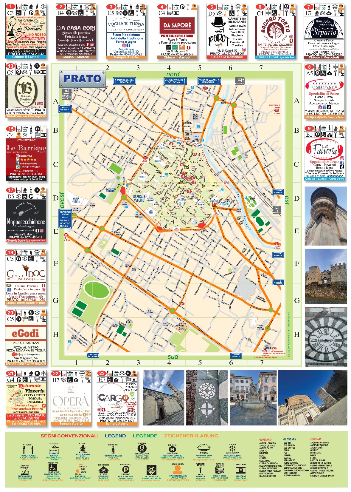 mappa con moduli prato città